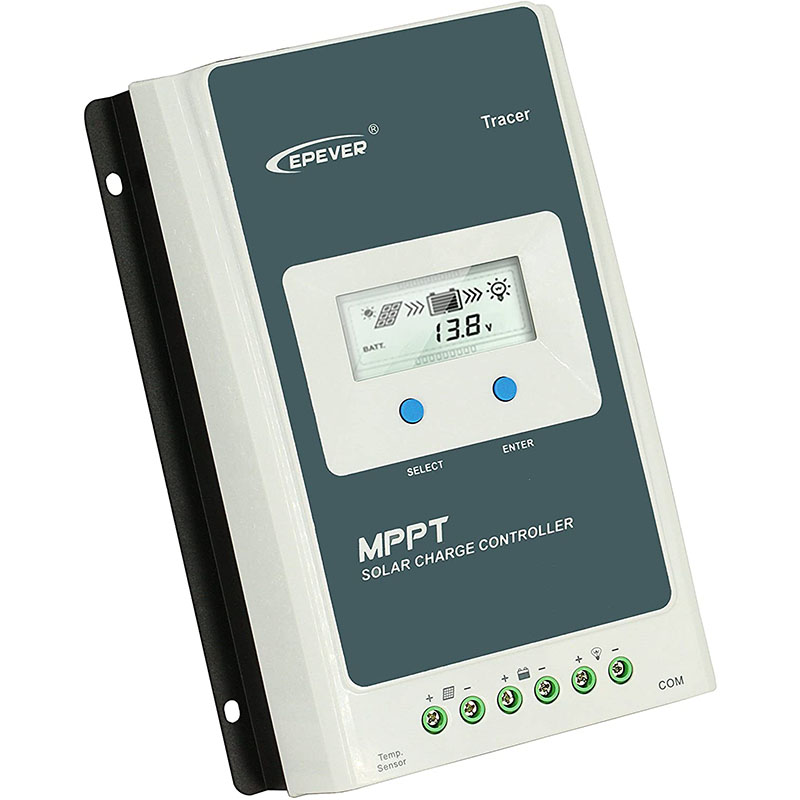 EPEVER MPPT 30A Solar Charge Controller 30 Amp Solar Charge Regulator Mppt 12V/24V Auto Max 100V Input Negative Grounded Controller with LCD Display for Gel Sealed Flooded Lithium Battery Charging 